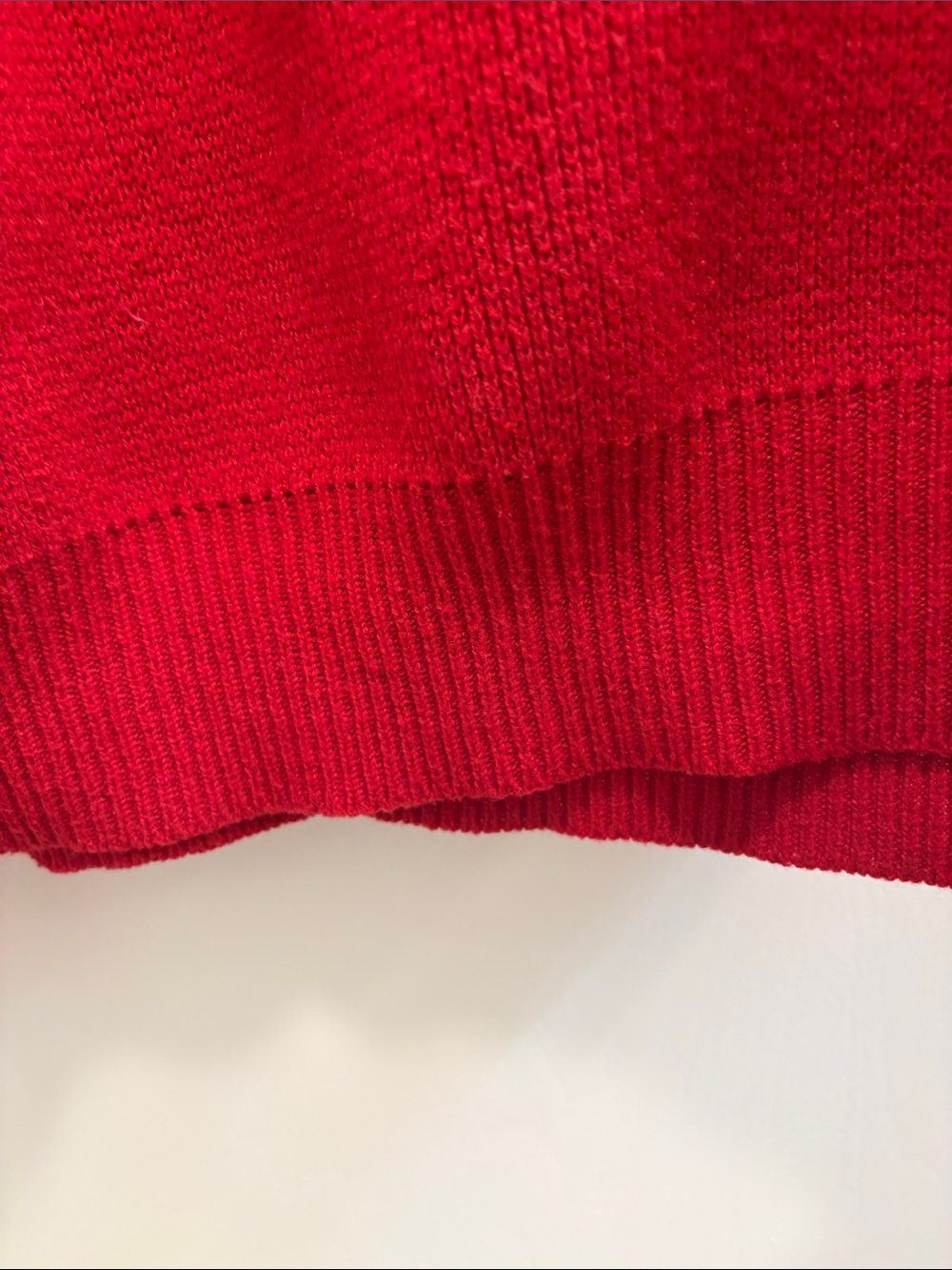 VINTAGE  Red Colorblock Crewneck Sweater. By BSF. LARGE. Taiwan. Acrylic. - Picture 5 of 9